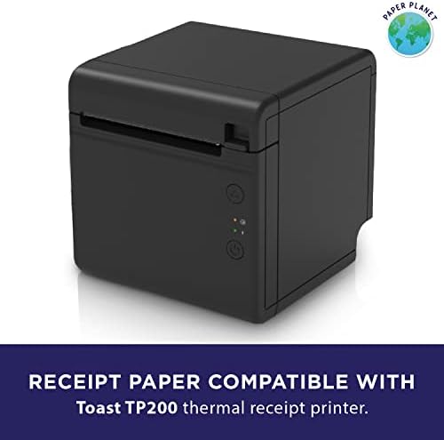 PaperPlanet Thermal Paper for Toast TP200 Printer | 20 Rolls | Thermal Receipt Paper, Compatible with Toast TP200 Printer
