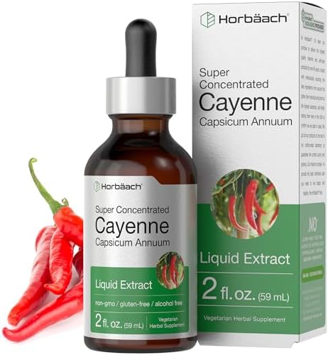 Horbaach Cayenne Pepper Drops | 2 fl oz | Liquid Extract Supplement