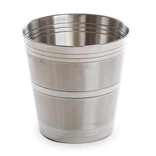 BINO Metal Waste Basket for Home, Office, Bathroom, Dorm, Kitchen and More | Trash Can Bin for Bedroom | Desk Trash Can | Home Essentials