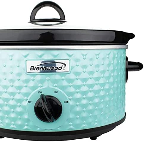 3.5-Quart Diamond-Pattern Slow Cooker (Blue)