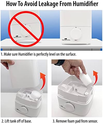 Air Innovations Humidifiers for Bedroom Convenient Oversized 4.5L Tank Runs for 70 Hours for Large Room up to 400 Sq Ft Top Fill Cool Mist