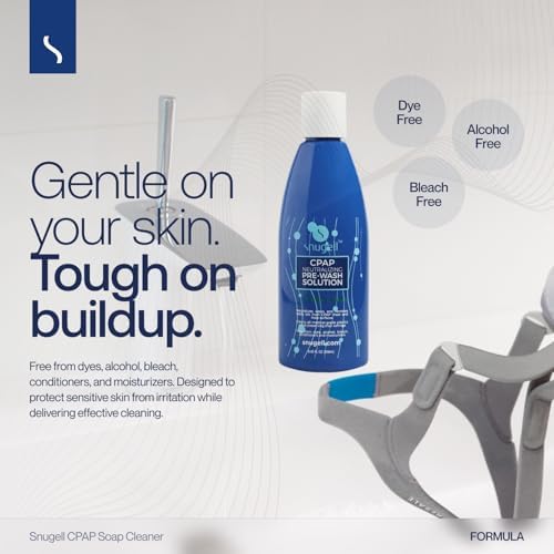 Snugell CPAP Soap Cleaner 8.4oz - Fresh Citrus Scent - Pre-Wash Solution - Mask and Hose Cleaning Soap - Neutralizes Odor and Removes Body Oils from