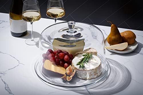 Barski - Euorpean Quality Glass - Extra Large Glass - Clear - Cake Dome - 11.5" Diameter - Made in Europe