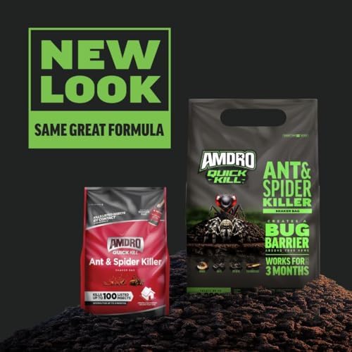 Amdro Kills Ants & Spiders Granules Shaker Bag 3lb | Kills up to 100 insects, covers 3,000 SQ, lasts 3 months, spider and ant killer for lawns