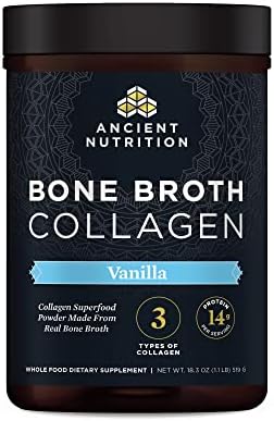 Ancient Nutrition Hydrolyzed Bone Broth Collagen Peptides, Chocolate