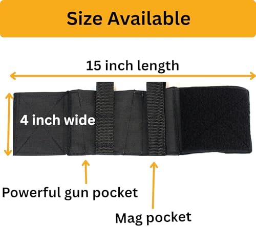 Daltech Force­ Ankle Holster and Mag Holster with Padded Neoprene - CCW Concealed Carry Gun Ankle Holster, Black