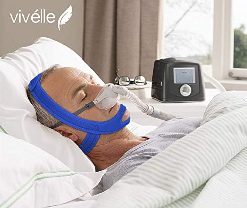 CPAP Chin Strap for Mouth Breathing – Non-Slip Patented Design for All-Night Comfort – Adjustable Jaw Support Stops Air Leaks & Dry Mouth –