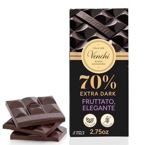 Venchi - Venezuelan Cocoa Blend - 85% Dark Chocolate Bar, 2.46oz - Single Origin Premium Fine Chocolate - Naturally Gluten Free - Vegan