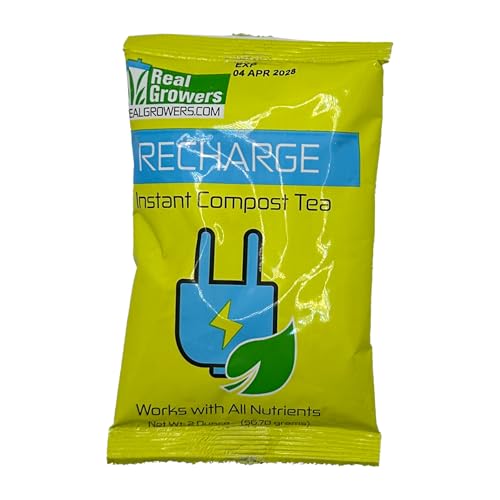 Real Growers Recharge 16oz – Mycorrhizae & Soil Microbes Instant Compost Tea for Root Growth, Transplant Support & Nutrient Uptake