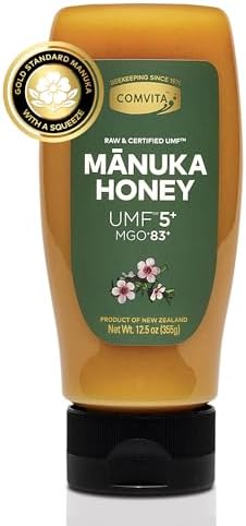 Comvita Manuka Honey UMF 5+ (MGO 83+) Pure, Unpasteurized - 1Kg (32.5 Oz) | Raw Manuka Honey New Zealand, Superfood for Immune Health, Use in Tea, Wild, Monofloral, Non-GMO