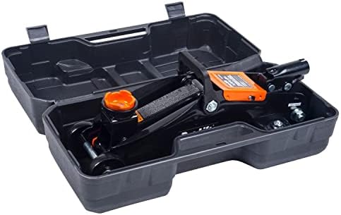 Pro-LifT F-2315PE Grey Hydraulic Trolley Jack Car Lift with Blow Molded Case-3000 LBS Capacity, 12 Inch, Black