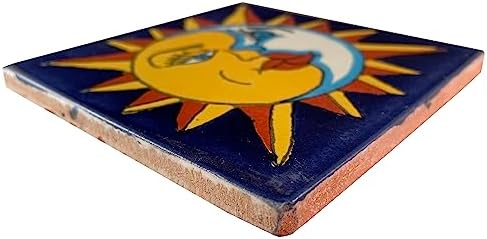4.2x4.2 9 pcs Sun and Moon Talavera Mexican Tile