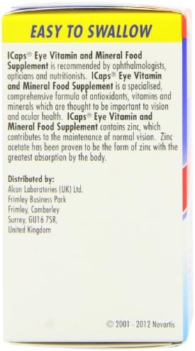 I-Caps Lutein and Zeaxanthin Dietary Supplement for Healthy Eyes 30 Tablets