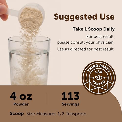 Micro Ingredients Organic Korean Ginseng Root Powder, 4 Ounce | Red Panax Ginseng Root | Traditional Asian Herb | Non-GMO & Vegan Friendly