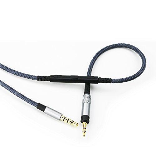 Fantasia Cable Compatible with Sennheiser HD598, HD598 SE, HD518, HD598Cs, HD599, HD569, HD579 Headphones, Remote Volume Mic for iPhone 4.3FT