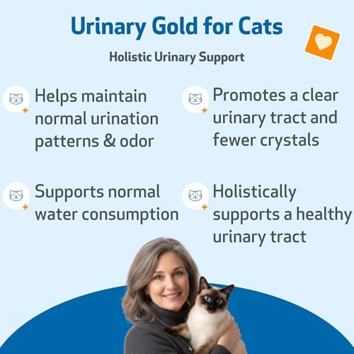 Pet Wellbeing Urinary Gold for Cats - Urinary Tract & Bladder, 2 oz | NASC Certified & Vet-Formulated Liquid Supplement with Marshmallow Root & Echinacea for Urinary System & Bladder Support
