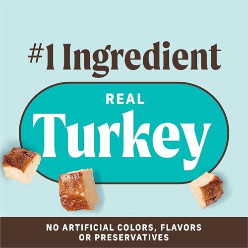 Merrick Power Bites Natural Soft And Chewy Real Meat Dog Treats, Grain Free Snack, Real Turducken Recipe - 6 oz. Bag