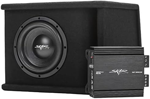 Skar Audio Single 8" Complete 700 Watt SDR Series Subwoofer Bass Package - Includes Loaded Enclosure with Amplifier