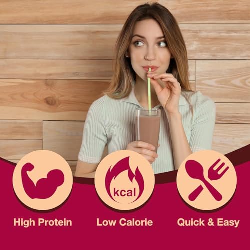 ProtiDIET Chocolate Protein Shake - Low Fat, High Protein Drink for a Healthy Active Lifestyle - Quick and Easy Preparation Chocolate Protein Drink - 7 pouches per box | 15g High Protein with Fiber, Low Carb Chocolate Shake, Low Sugar, Rich Cocoa Flavor…