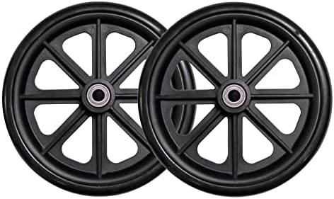 Caster Wheel, Hard Rubber Tire, 8" x 1"- 2 3/8" Hub Width, Fits Most Sunrise, Medline, Drive, Invacare, E&J, Guardian