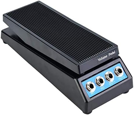 Guitar Volume Pedal DF1511A Guitar Stereo Volume Pedal DJ with Amplitude Adjustment Knob Volume Control Dual Input and Output