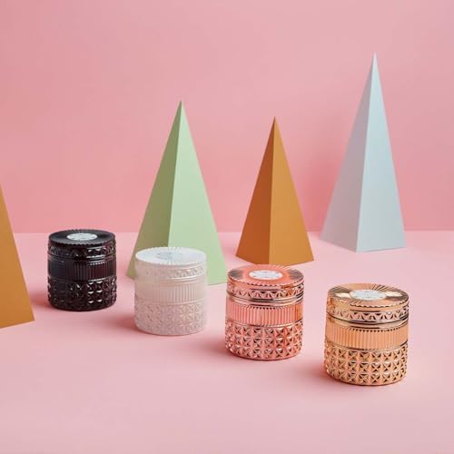 Capri Blue Gilded Muse Faceted Decorative Candle - Scented Candles with Sugared Citrus & Tropical Fruits - Long Lasting Soy Wax Blend - Home Decor