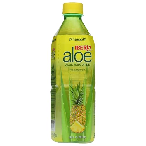 Iberia Aloe Vera Juice Drink, Pineapple, 16.9 Fl Oz (Pack of 24)