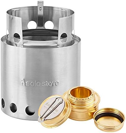 Solo Stove with Backup Alcohol Burner - Lightweight Kitchen Kit for Backpacking, Camping, Survival