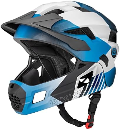 ROCKBROS Kids Full Face Bike Helmet Lightweight Detachable MTB Helmet