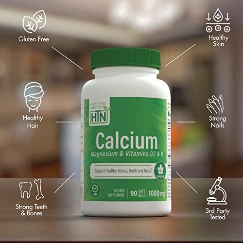 Health Thru Nutrition Liquid Calcium 1000mg, Magnesium 400mg, Vitamin D3 1,000iu and Boron | Bone Restore & Strength with 6 Calcium Complex | 3rd Party Tested | Non-GMO Gluten Free (Pack of 100) | Calcium 1000mg, Magnesium 400mg, Vitamin D3 1,000iu and B…