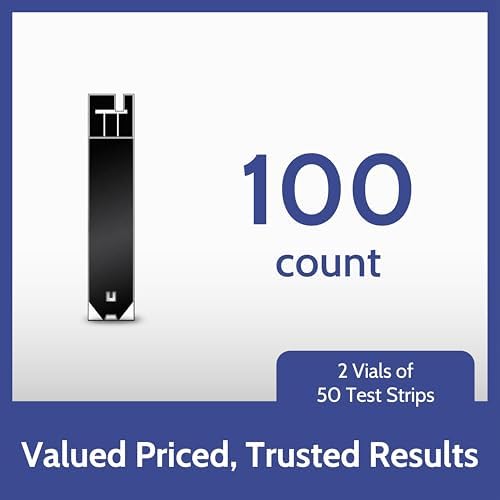 AgaMatrix Presto Test Strips, 100 Count (Pack of 1) | Use with AgaMatrix Presto Blood Glucose Monitor Only | Not for use with Other Meters | 1 Box, 100 Diabetes Test Strips