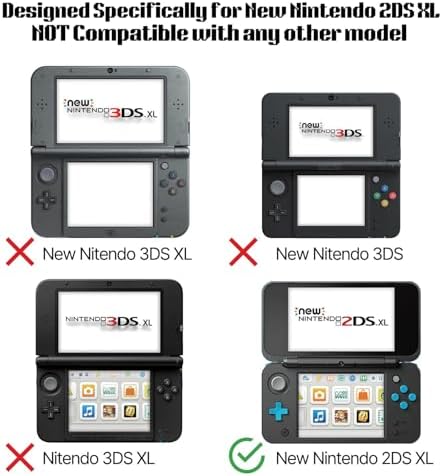 TNP Clear Hard Shell Case for New Nintendo 2DS XL/LL 2017