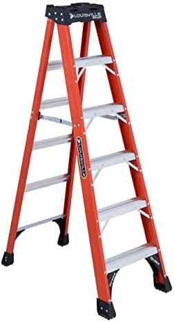 Louisville Ladder 6-Foot Fiberglass Step Ladder, 375-Pound Load Capacity, Type IAA, FS1406HD