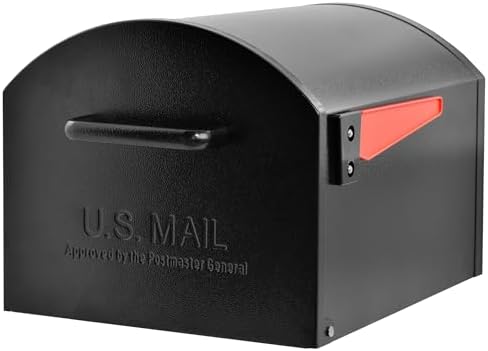 Mail Boss Orca Extra Large Galvanized Steel Post Mount Mailbox, Non-Locking