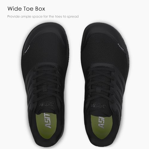 ASITVO Wide Men's Barefoot Zero Drop Sole Minimalist Sneakers Walking Shoes | Width Toe Box Cross Trainer Gym TPU Toe No-Sew Upper Grounding