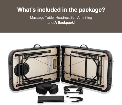 Portable Aluminum Massage Table, Foldable Travel Bed, 70 x 21, Black | Aluminum Frame · 3" Memory Foam · 450 lb Working Capacity · Foldable · Massage, Spa & Mobile Therapy