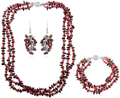 Beaded Set Bracelet Earrings Sead Beaded Necklace Kit 8"-20" Necklace Set