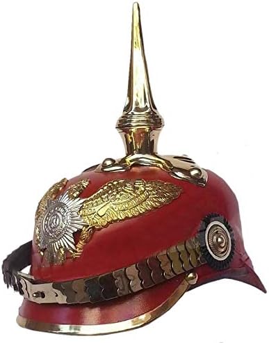 warrior point Prussian Leather Helmet WWI German Imperial Pickelhaube Helmet Conical Spike Hat helmet
