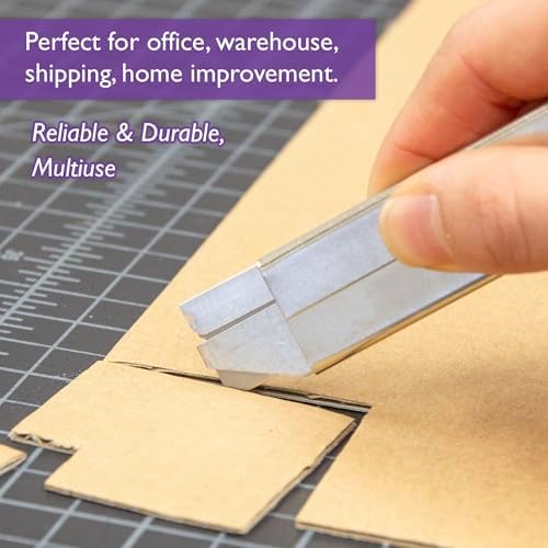 BAZIC Products Razor Replacement Blades in Tube, 8 Ct | drop into compatible utility knives and cutters