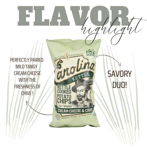 Carolina Kettle Chips | Kettle Cooked Potato Chips | Kosher - Gluten Free Chips Fit For Healthy School Snacks | With Irresistible Crunch and Bold