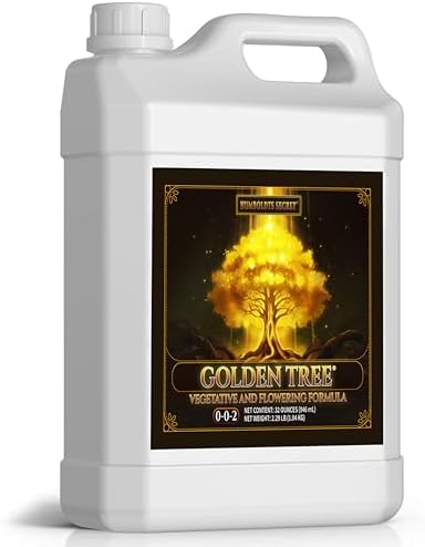 Humboldts Secret Golden Tree Liquid Plant Food | Enhances Growth Indoors or Outdoors | All-in-One Plant Nutrients for Vegetables, Trees, Flowers, Fruits, Roses, Lawns, Tomatoes | 16 Ounce