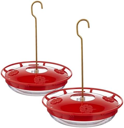 Aspects HummZinger Highview Hanging Hummingbird Feeder - 429, Red,12 oz (Pack of 2)