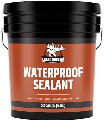 Liquid Rubber Waterproof Sealant - Roof & Gutter Coating, Black, 1 Quart | DIY Leak Repair Coating, Flexible Elastomeric Waterproofing Membrane for Flat & Low-Slope Roofs, Gutters, Concrete, Plywood