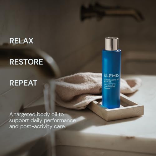 ELEMIS Active Body Concentrate Musclease 100ml, Revitalizing Massage Oil for Tired