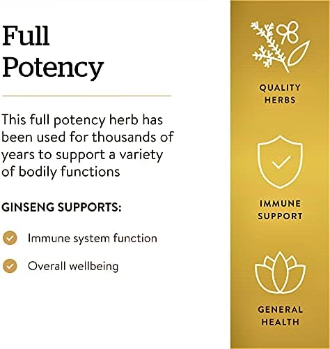 Solgar Korean Ginseng Root Extract, 60 Vegetable Capsules - Immune Support | Standardized, Full Potency (SFP) - Non-GMO, Vegan, Gluten Free