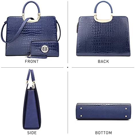 Womens Handbag Top Handle Shoulder Bag Tote Satchel Purse Work Bag with Matching Wallet