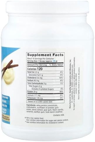 Life Extension Wellness Code Whey Protein Concentrate 20g Muscle Growth & Immune Health - Sourced From Grass-Fed, Free-Range, Hormone-Free Cows