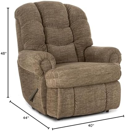 Stallion Big Man (Extra Large) King of Comfort Wallsaver Recliner I. Rated for Up to 500 Lbs. Ext. Length. 79". Seat Width. 25" Seat Height 22 ".