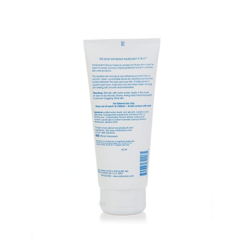 Vanicream Shave Cream for Sensitive Skin - 6 oz, Pack of 2