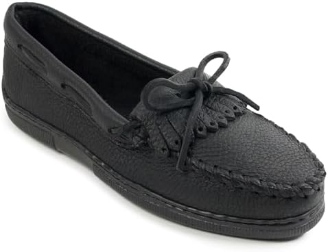 Minnetonka Women's Moosehide Fringed Kilty Moccasin